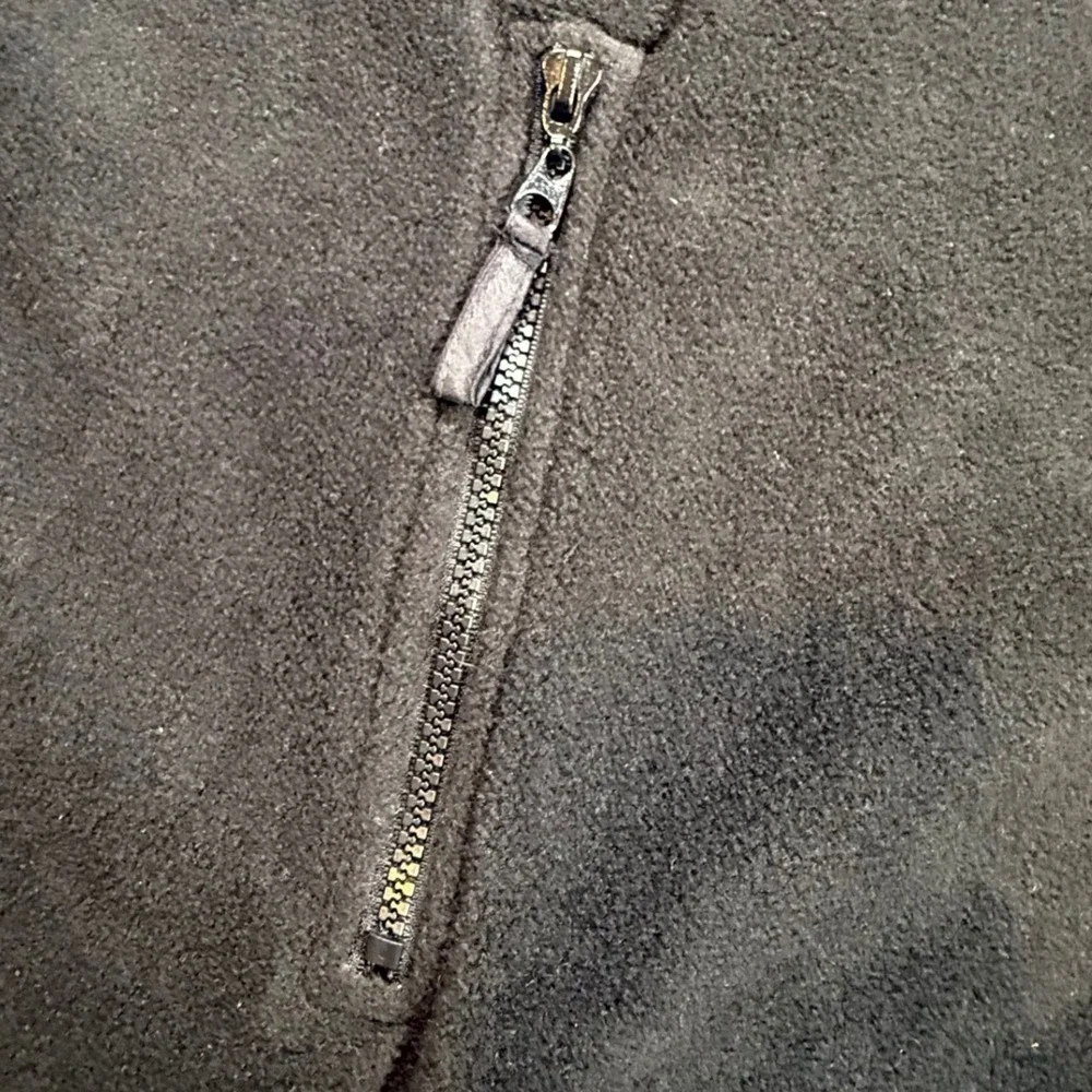 Ducks Unlimited Mens 2XL Black Fleece‎ Full Zip Vest Outdoor Hunting Logo Gilet